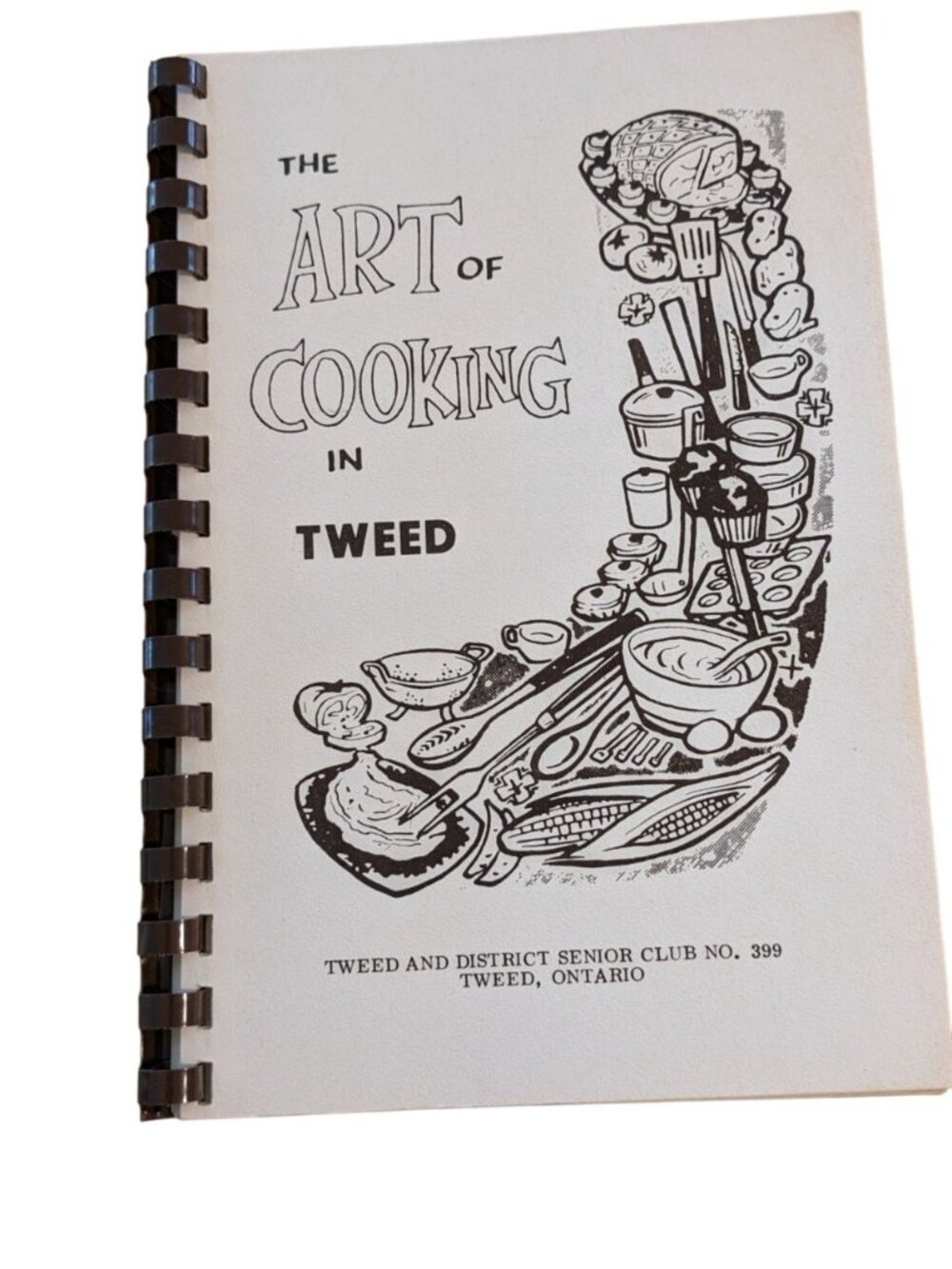 Art of Cooking in Tweed Vintage Spiral Community Cookbook Senior Club Recipes